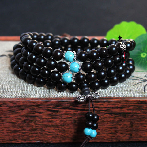 Ebony 108 rosary beads with beads m3331297