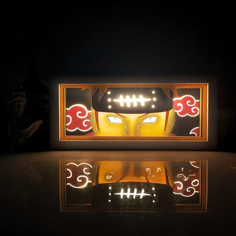 Naruto anime Pain Paper Carving Lamp Photo Frame
