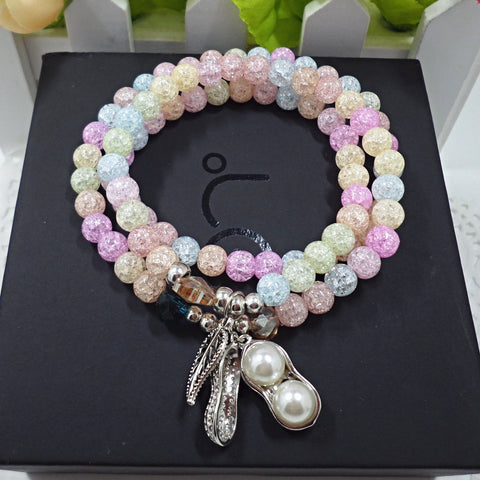 Natural stone crystal bracelet female Wangfu stone agate garnet m3331298
