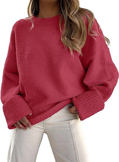 Women's sweater women's autumn and winter round neck pullover loose plush thick m301609
