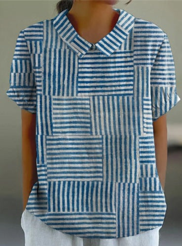 Summer wind short-sleeved printed pullover m301619