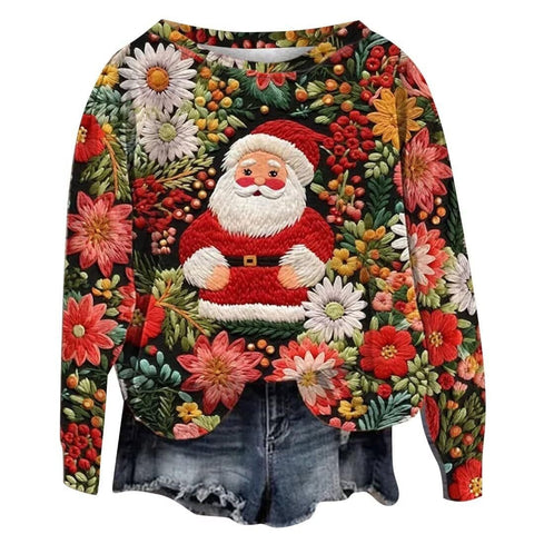 Knitted Women's Christmas Crew Neck Long Sleeve Pullover Women's m302124