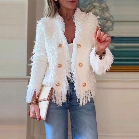 New women's clothing fashionable and elegant niche fringed top jacket women's m302298
