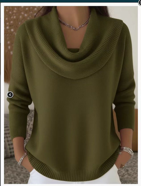 Autumn and winter new solid color long-sleeved top sweater m301898