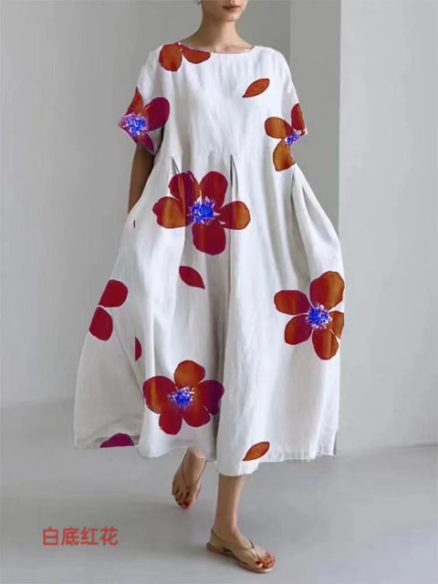 3D imitation cotton pull frame craft women's pendulum dress m301038