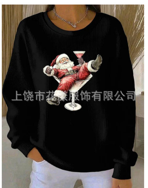 Knitted top snowflake christmas tree mix and match casual commuter sweater m302212