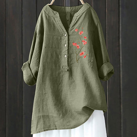 Autumn new long-sleeved comfortable printed fashion versatile shirt m301739