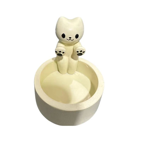 Light luxury wind cartoon kitten candle holder heating decoration m3331017