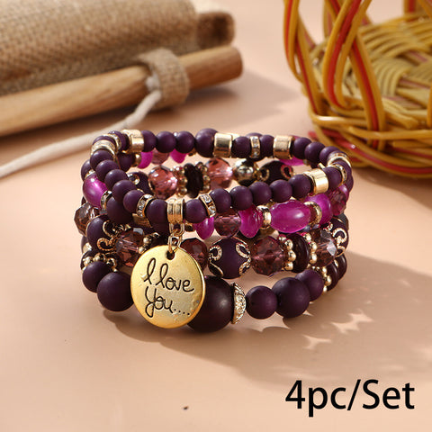 New Bohemian Bracelet Creative Tassel Multi-layer Beaded Bracelet m3331286