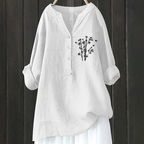 Autumn new long-sleeved comfortable printed fashion versatile shirt m301739