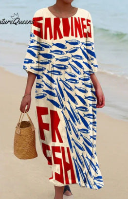 Floral pattern 3D personalized seven-point long-sleeved girls summer loose m301075