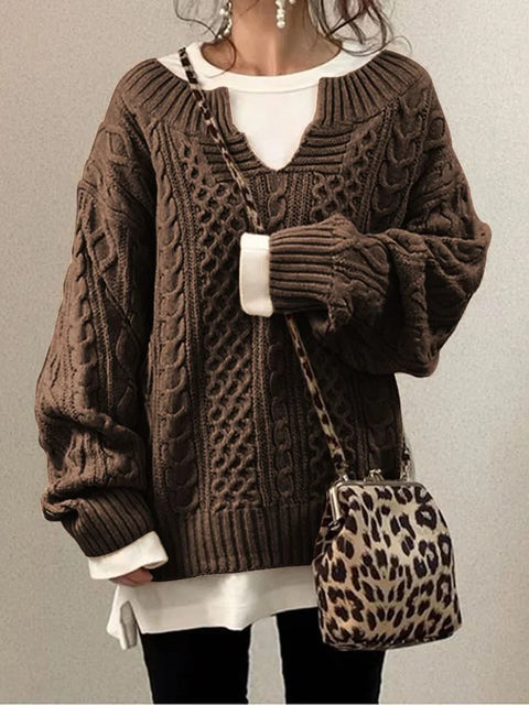 New sweater knitted twist sweater casual knitted sweater m300465