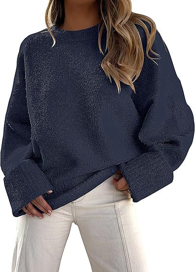 Women's sweater women's autumn and winter round neck pullover loose plush thick m301609