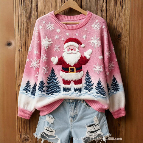 Autumn and winter top women's crew neck sweater m302181