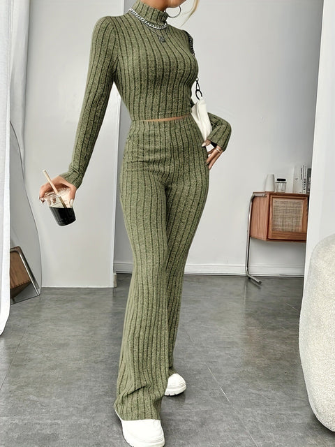 Women's clothing inner with long sleeves and trousers sweater loose set two-piece set m301794