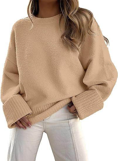 Women's sweater women's autumn and winter round neck pullover loose plush thick m301609