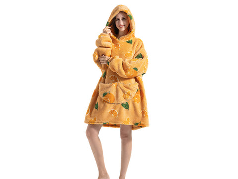 Family pajamas new cold clothes hooded sweater children's wearable blanket m302149