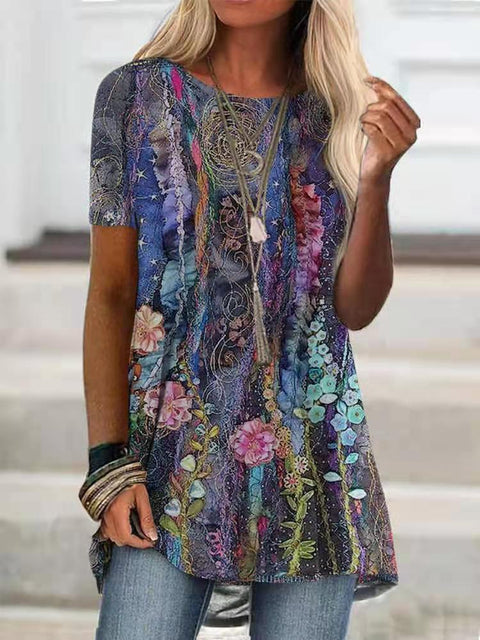 Short sleeved digital printed T-shirt m300119