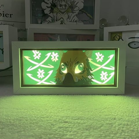 Demon Slayer Hashibira Inosuke Paper Carving Lamp Photo Frame