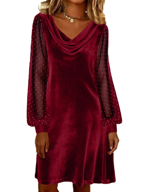 Women's solid color V-neck mesh foam m302228