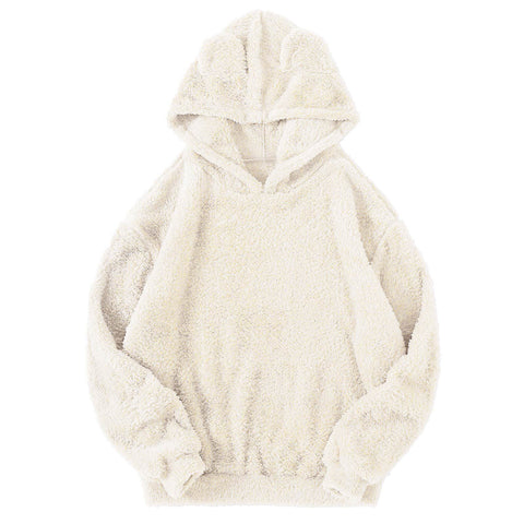 New fluffy rabbit ears hooded thermal sweater sweater m300439
