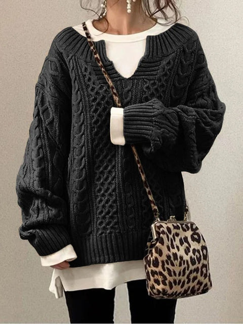 New sweater knitted twist sweater casual knitted sweater m300465