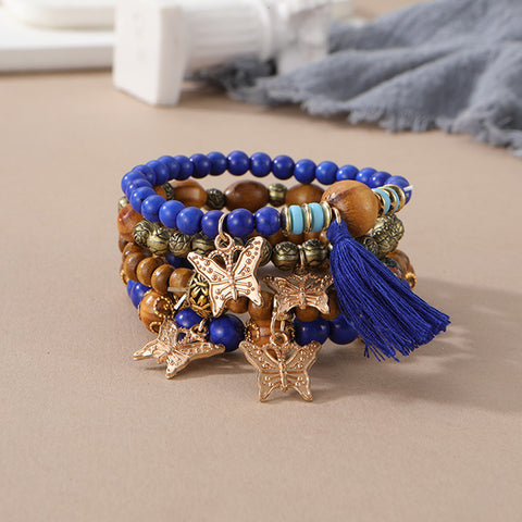 New Bohemian Bracelet Creative Tassel Multi-layer Beaded Bracelet m3331286