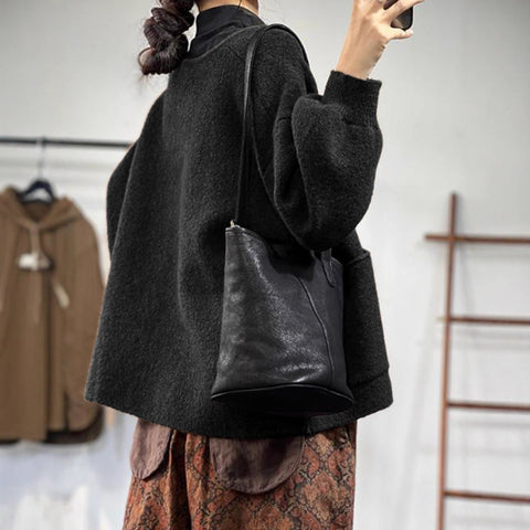 Wool jacket large size loose cardigan top women's m302033