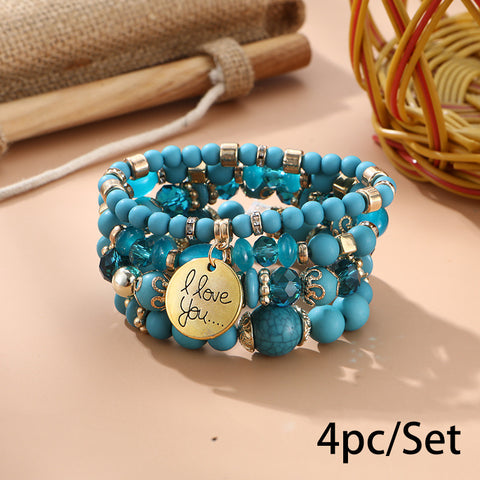 New Bohemian Bracelet Creative Tassel Multi-layer Beaded Bracelet m3331286