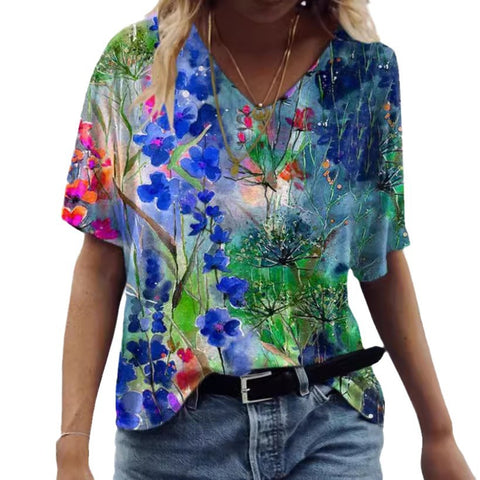 T-shirt ample col rond femme m303073-3