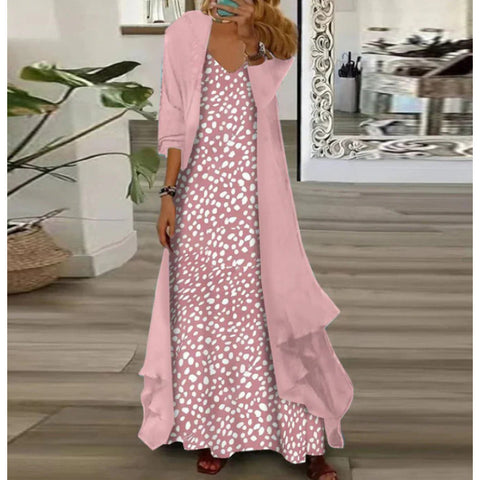 Women's inner dress two-piece floral print dress m302894