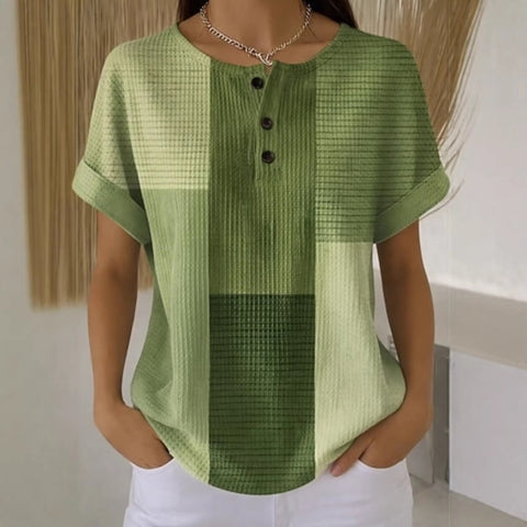 Crew neck, woven top T-shirt m302622