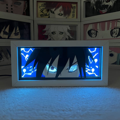 Naruto anime Uchiha Sasuke Paper Carving Lamp Photo Frame