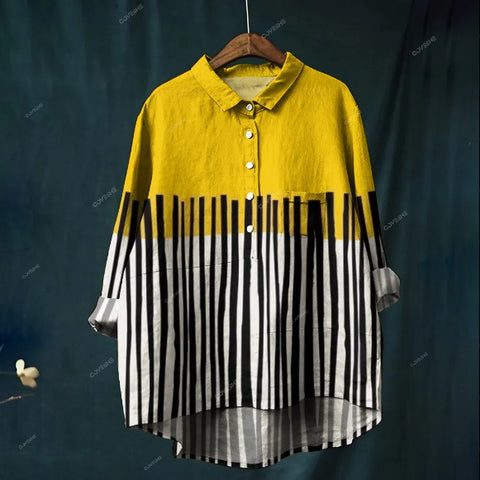 Loose printing crew neck casual large size women's T-shirt m301283