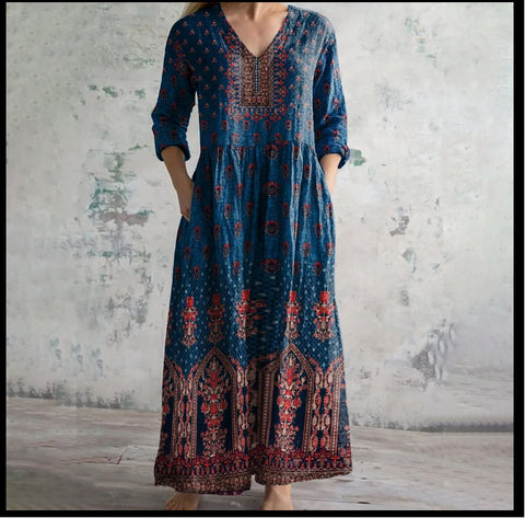 3D print summer urban casual loose dress women m301037