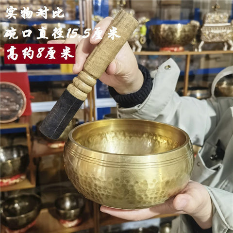 Nepal Handmade Copper Singing Bowl Buddha Sound Bowl Yoga Bowl Meditation Bowl Turning Sutra Bowl SPA Sound Therapy m3331267