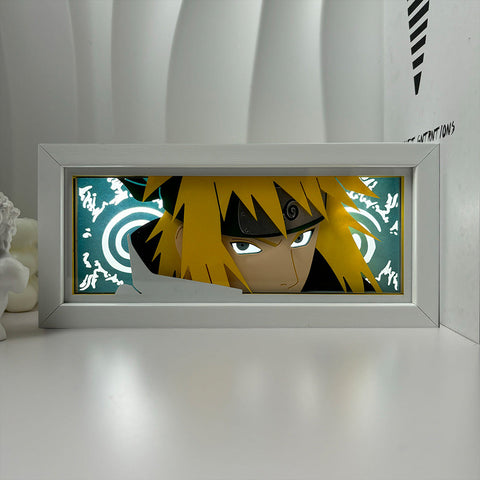 NARUTO anime Namikaze Minato Paper Carving Lamp Photo Frame