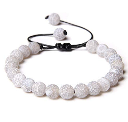 Black Gallstone Elastic Bracelet Skull Pendant Natural Turquoise Tiger Eye Tassel Crystal Volcanic Stone Beaded Bracelet m3331320