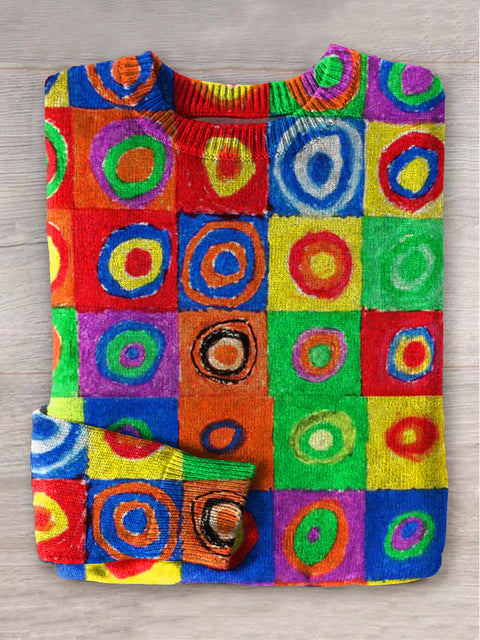 Casual floral 3D printed crew neck sweater m302127