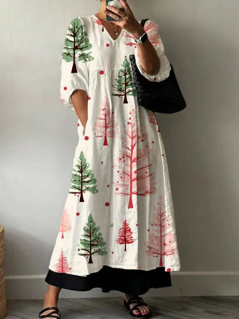 Casual women's fashion tie-dye printing V-neck medium and long jumpsuit m301302