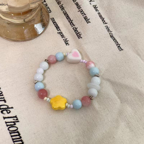 Chinese ceramic beaded bracelet femininity sweet and cute girl bracelet m3331322