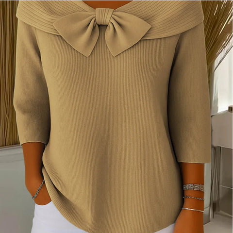 New autumn inner French light and thin long-sleeved knitted sweater top women's early autumn m302136