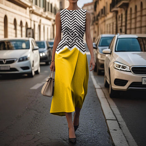 Timeless Elegant Dress Sleeveless Dress m301216