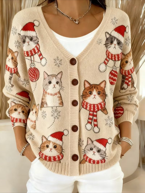 Cardigan à capuche tricoté boutonné veste automne et hiver nouveau m303072