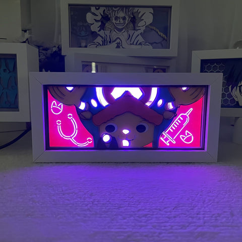 ONE PIECE Anime Chopper Paper Carving Lamp Photo Frame
