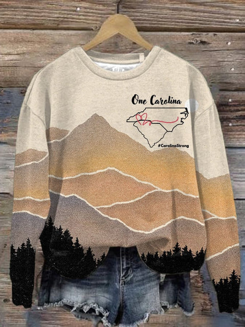 Casual floral 3D printed crew neck sweater m302127