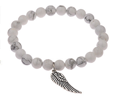 Black Gallstone Elastic Bracelet Skull Pendant Natural Turquoise Tiger Eye Tassel Crystal Volcanic Stone Beaded Bracelet m3331320