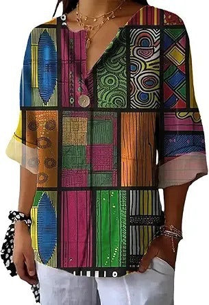 Fashion Women's Coconut Button Long Sleeve Shirt m302752