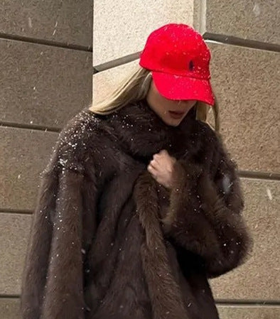 Long suit coat coat artificial fur imitation fur coat m302086