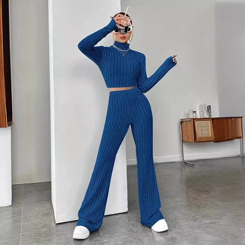 Women's clothing inner with long sleeves and trousers sweater loose set two-piece set m301794